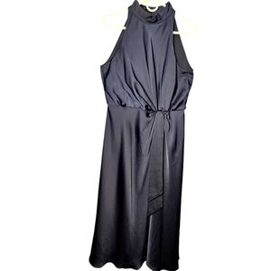 Ted Baker Halter Occasion Midi Navy Sleeveless Dress Size 3 or US 8